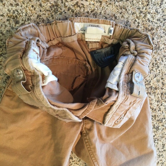 L.O.G.G Size 2Y Medium (Baby) Solid Tan Khaki Jeans Pants Elastic Waist Logg - Picture 9 of 12